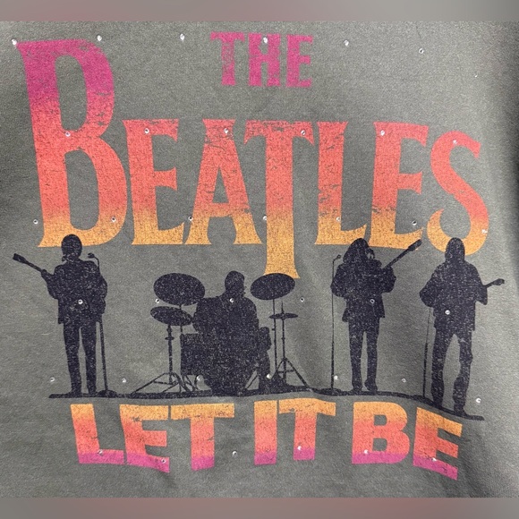 🪩The Beatles Let It Be Olive Crew Neck Sweatshirt - Picture 3 of 6